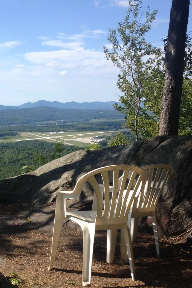 Thanks, whoever hiked these chairs up here!