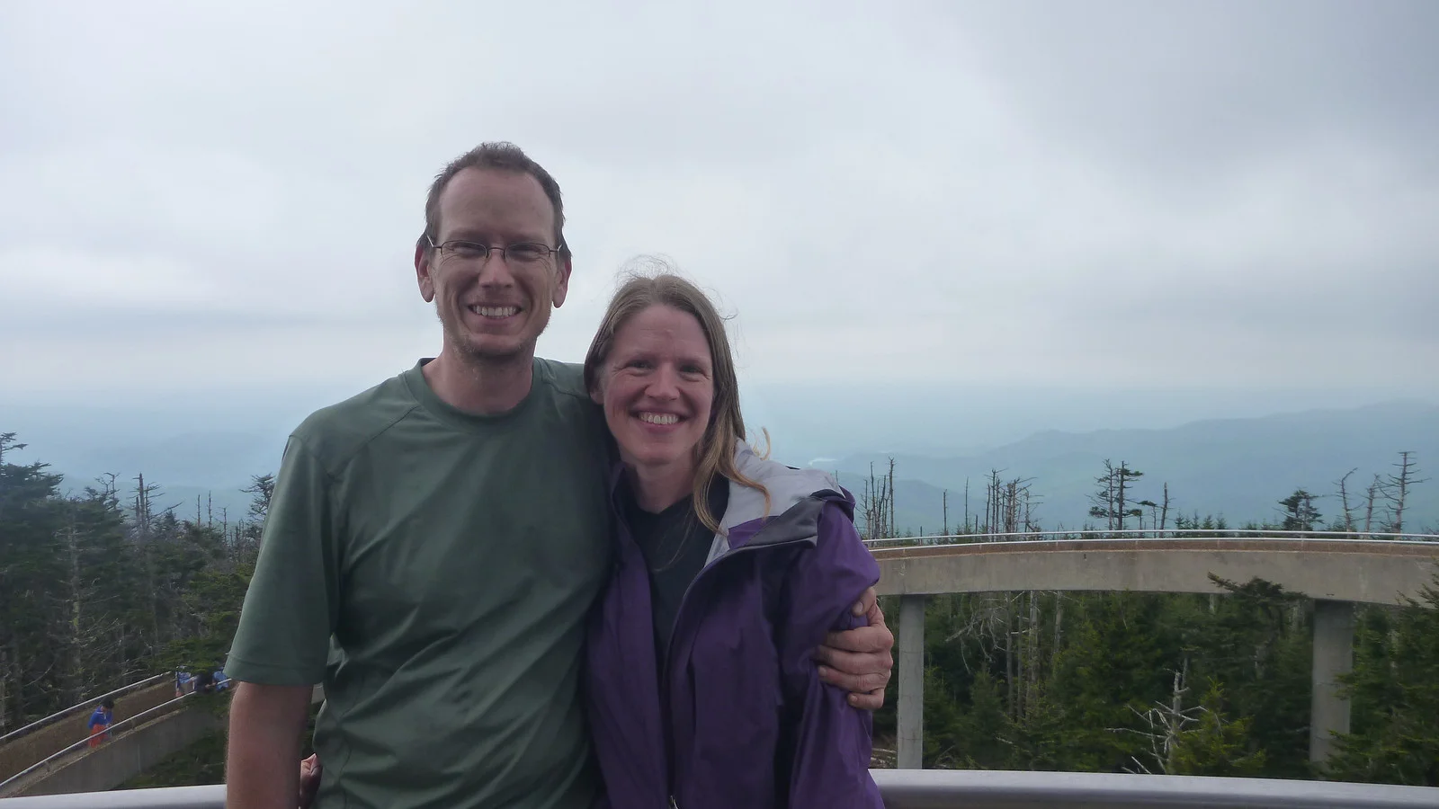 Green Giant and Katie on top of Clingman's Dome