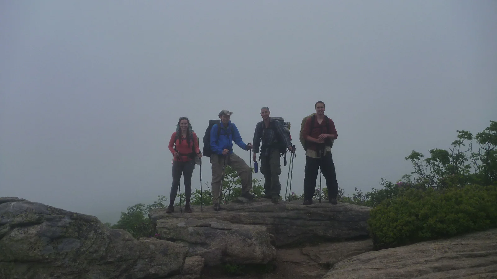 Voldemort, Green Giant, Forager and No Filter at the Roan Highlands after the epic night hike