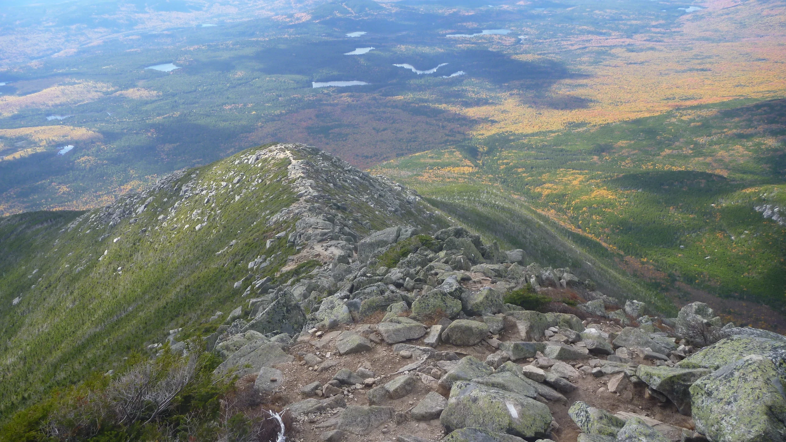 Looking back down the trail to Mount Katahdin