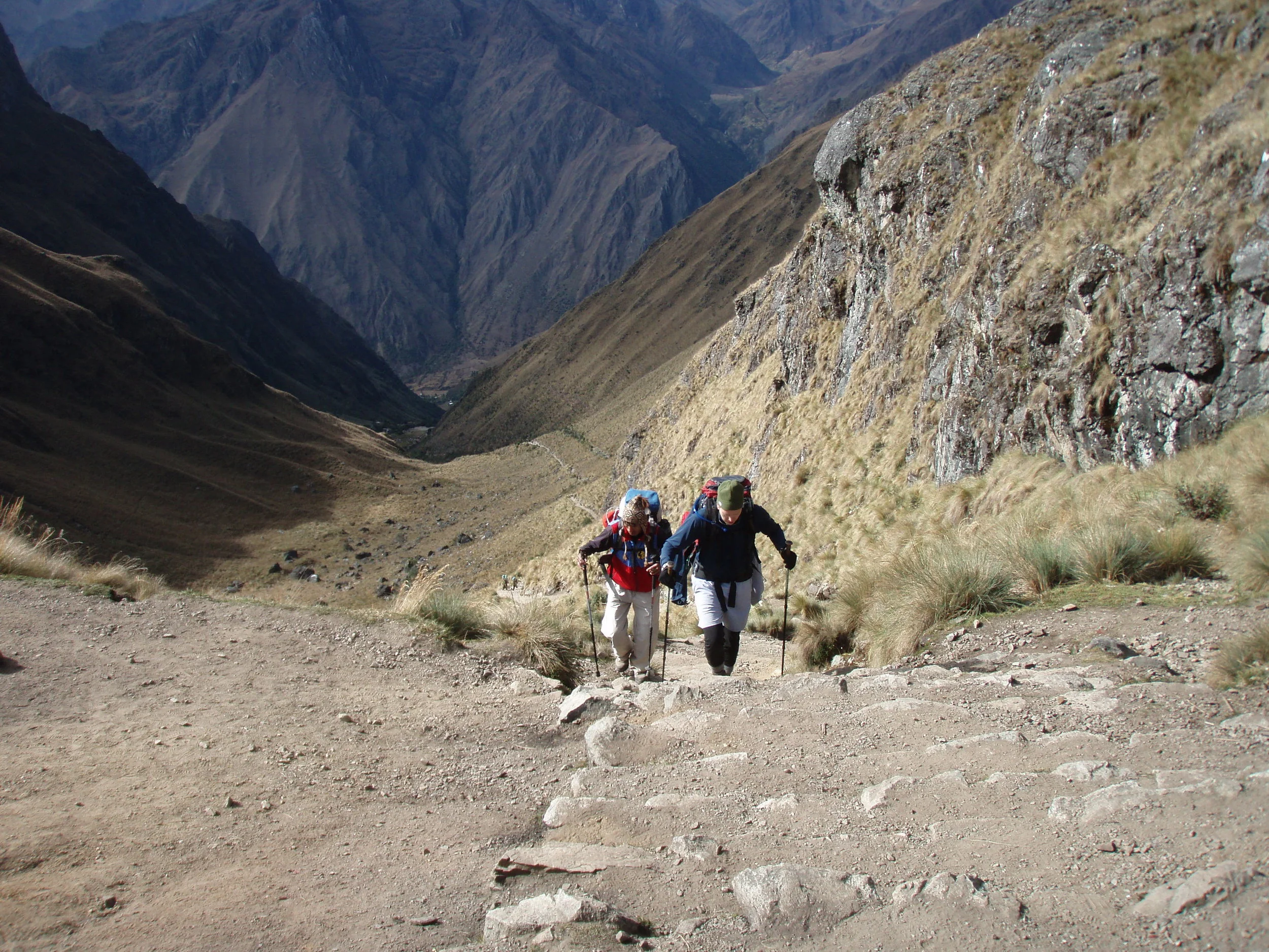 Gary and Flavio coming up Dead Woman's Pass