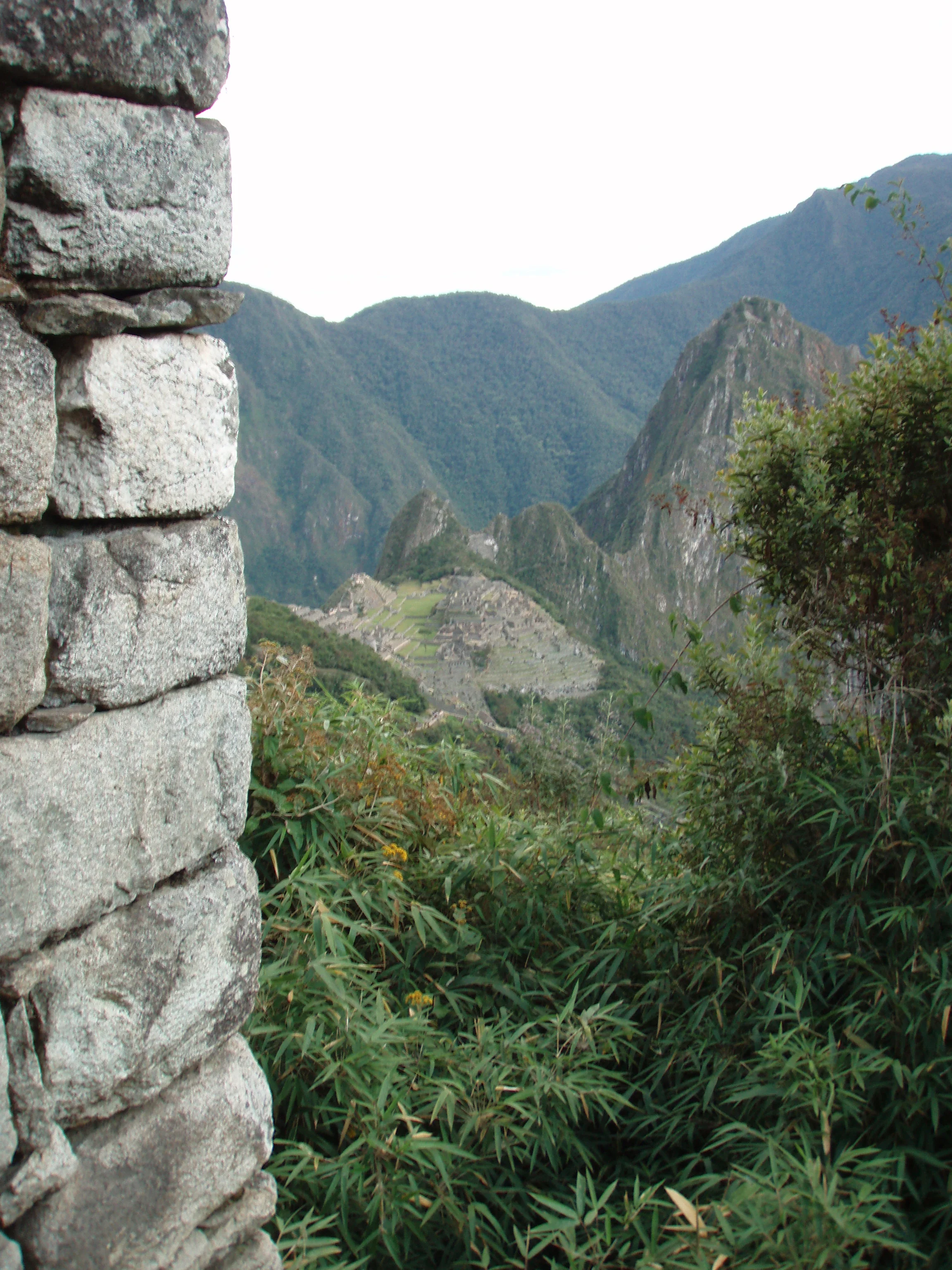 First glimpse of Machu Picchu