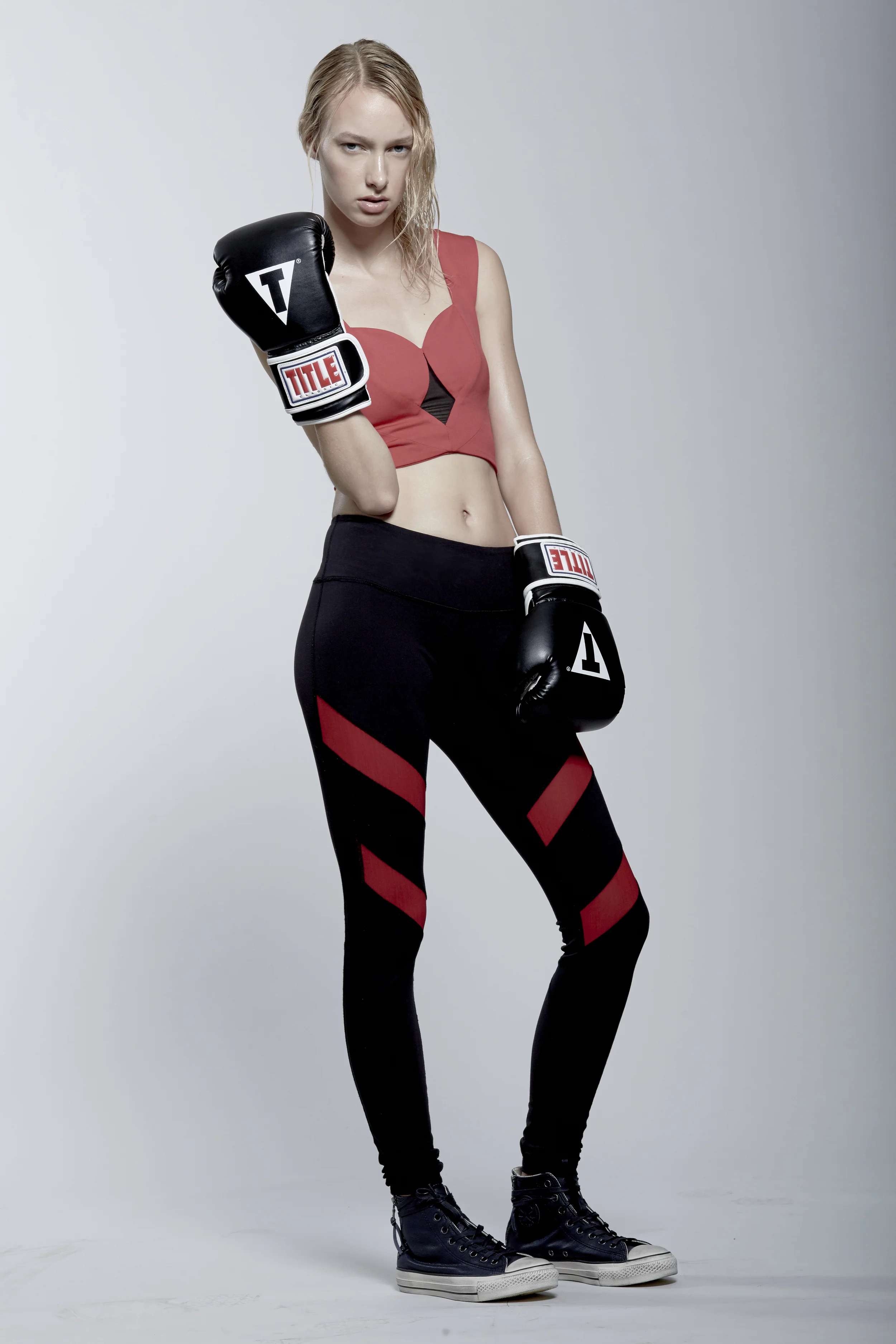 RED ZIG ZAG LEGGINGS