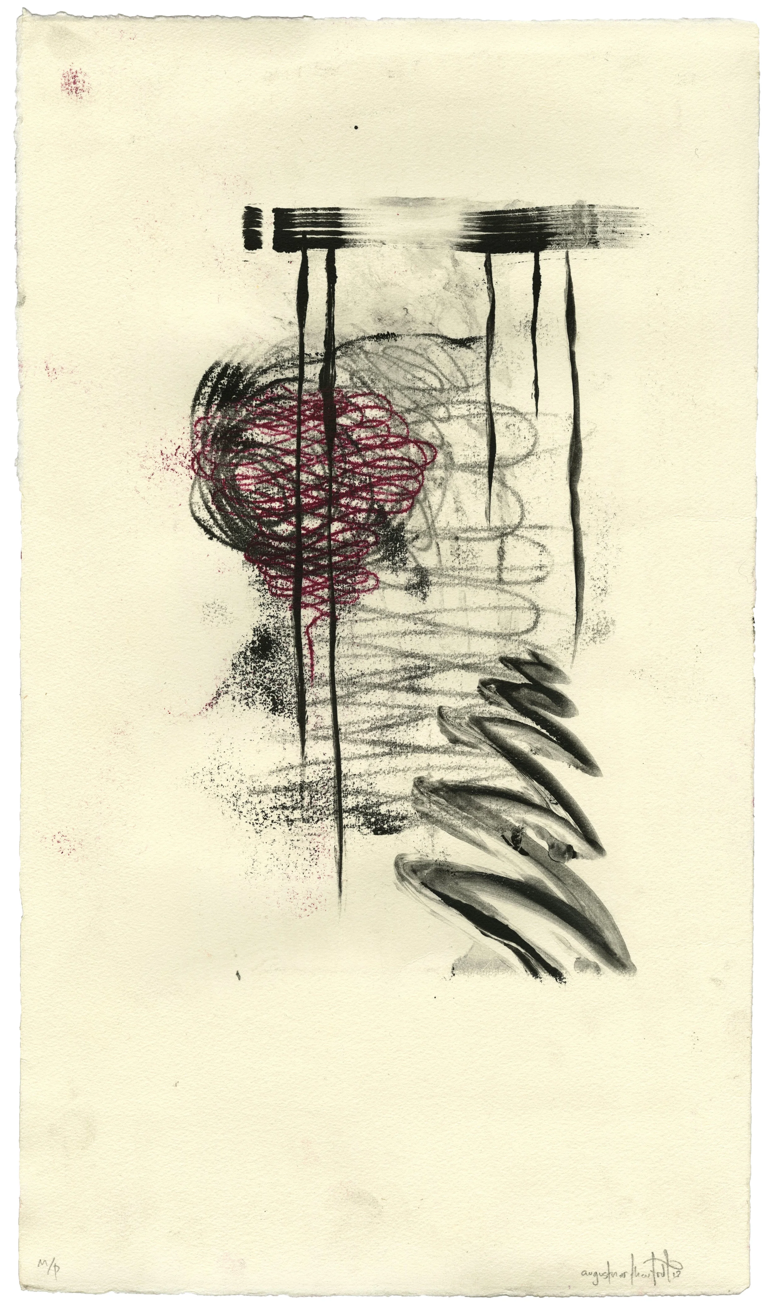 monoprint on western paper. 12”x20.5”. 2013
