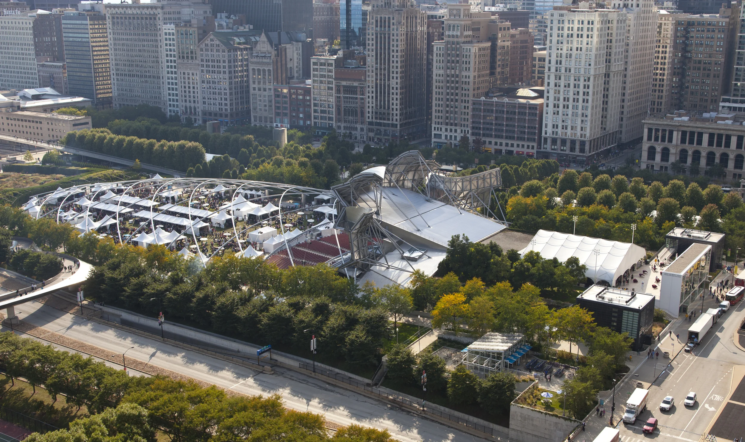 Aerial photo of Chicago Gourmet
