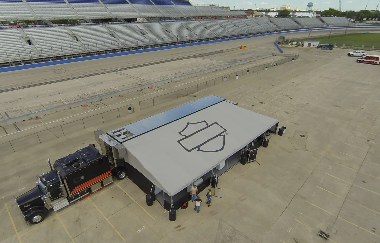 Aerial photo from Harley Davidson Electric Motorcyle Event