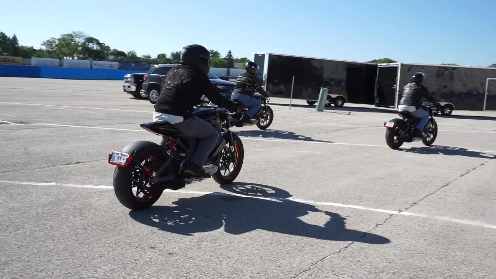 Video grab of Harley Employee on LiveWire