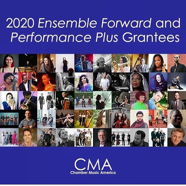 Where&rsquo;s Waldo? We&rsquo;re excited to be one of the tiny pictures in this collage, as Ensemble Forward grantees! .
.
.
#chambermusic #nyc #cma #chambermusicamerica