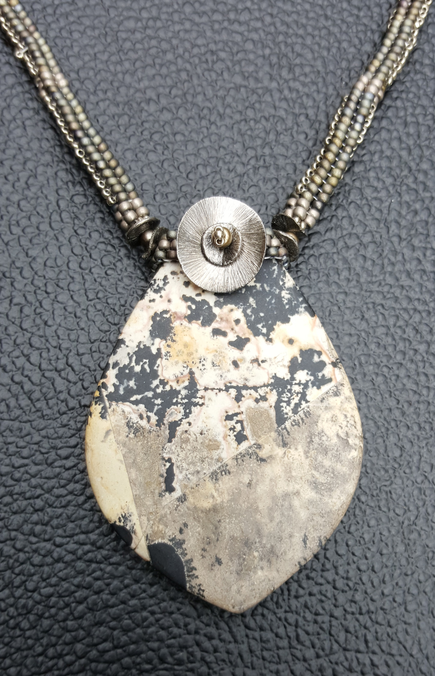 Picture Jasper Necklace in Grays