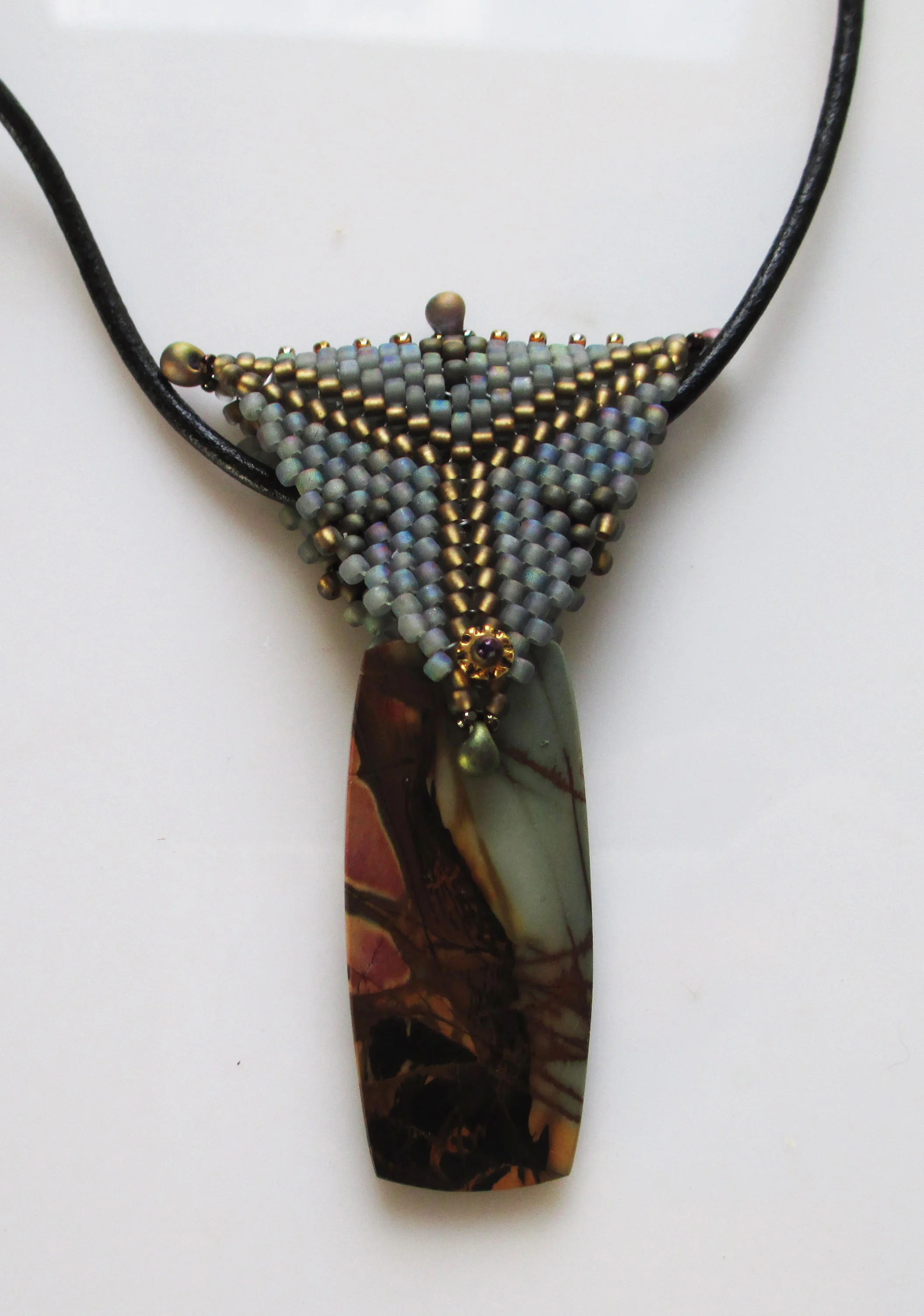 Jasper with Triangle Pendant