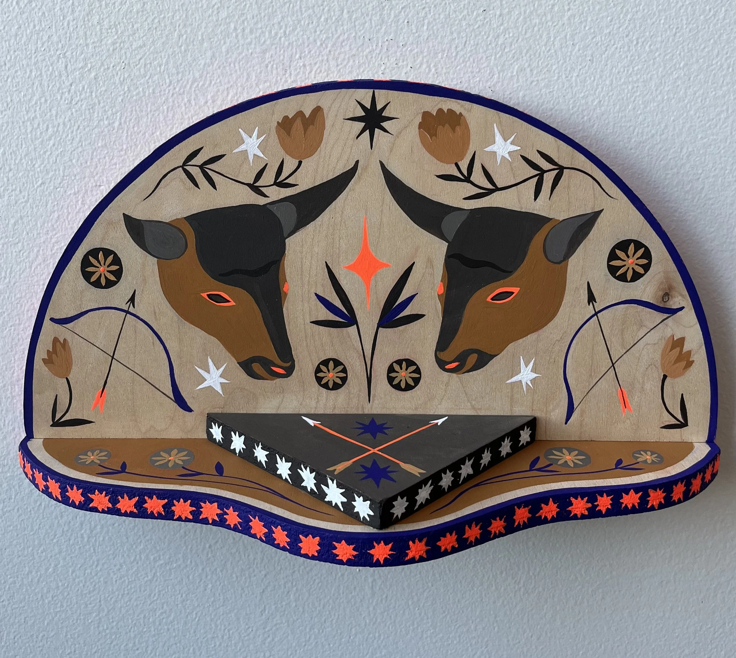 Courage Altar, 12x6.5x3.5”, Acrylic on Wood, 2025, $850 .jpeg