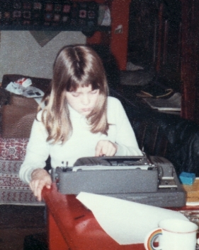  Hard at work on my first novel, Diana the Duck, in 1979