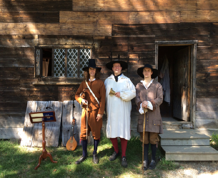 Pictured, (left) Larry Young- Massachusetts Historical Society, John Berry Green- Boston Tea Party, and Scott Harris- Pioneer Village and The Witch House. 