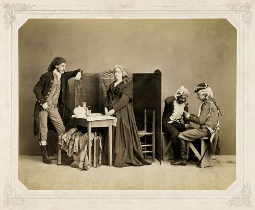 Ludwig Angerer Tableau Vivant - Marie Antoinette in Prison 1860 s 