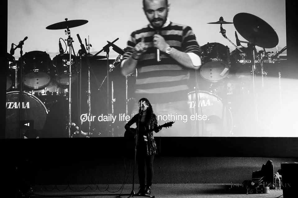 Molly Pinto Madigan performing at CinemaSalem 