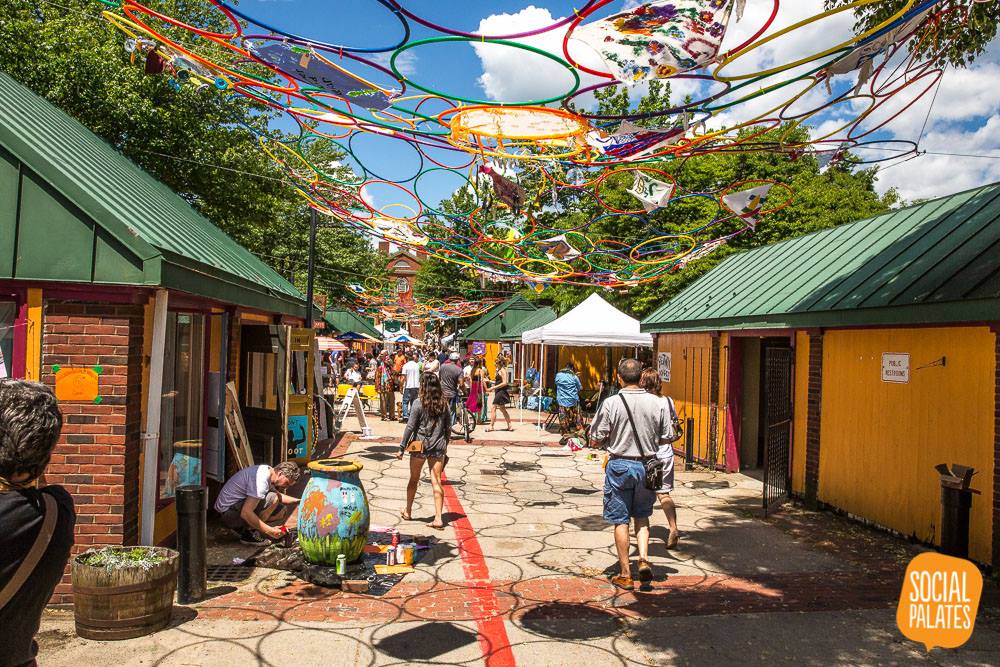 Artists Row Community Art Project - Hoops - During the Salem Arts Festival