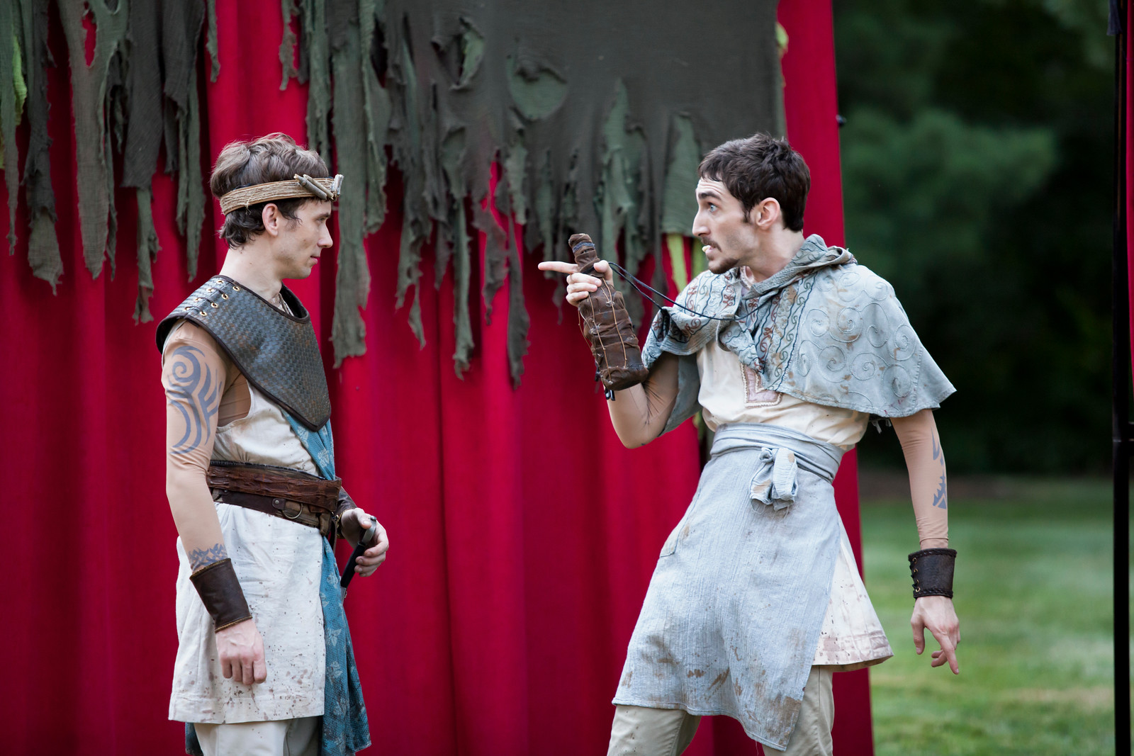 Kyle Brumley as Macduff and Patrick E. Phillips as The Porter in Cincinnati Shakespeare Company's "Macbeth." Photo credit: Mikke Schaffner Photography.