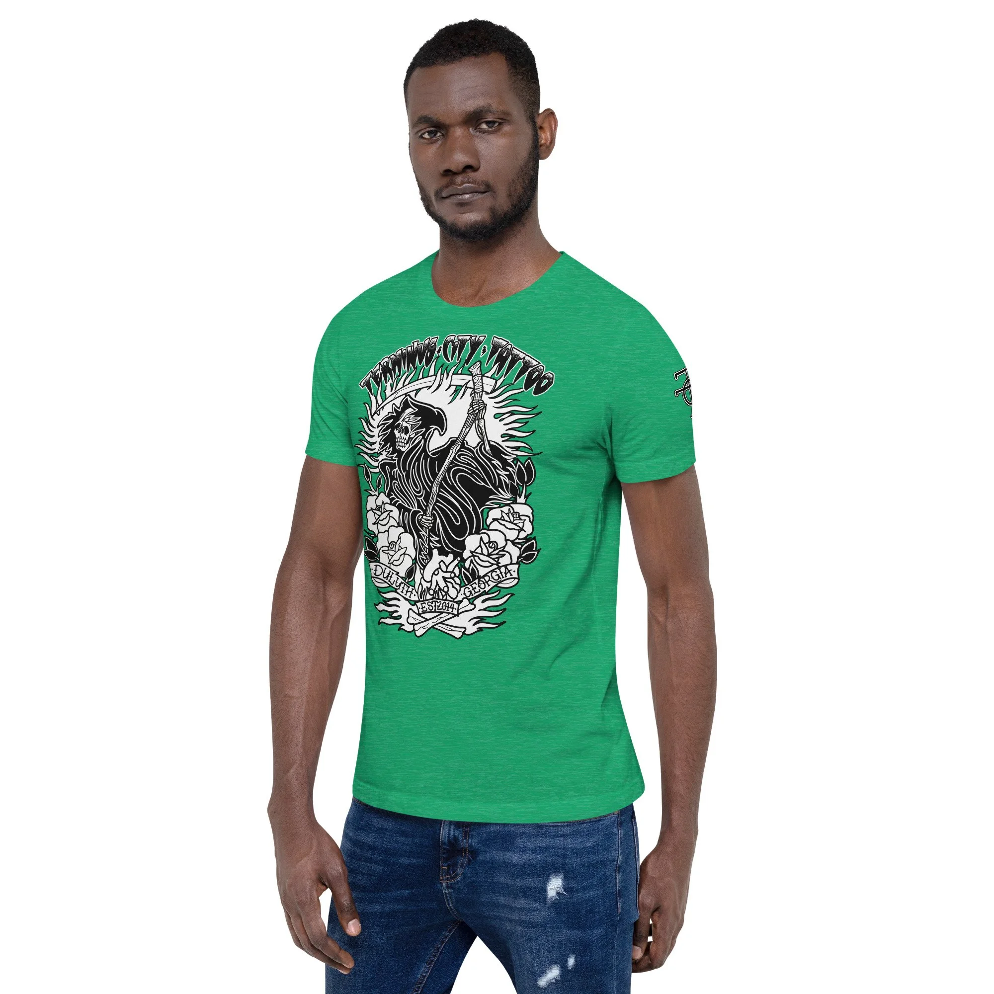 unisex-staple-t-shirt-heather-kelly-left-front-67c104b75b6e1.jpg