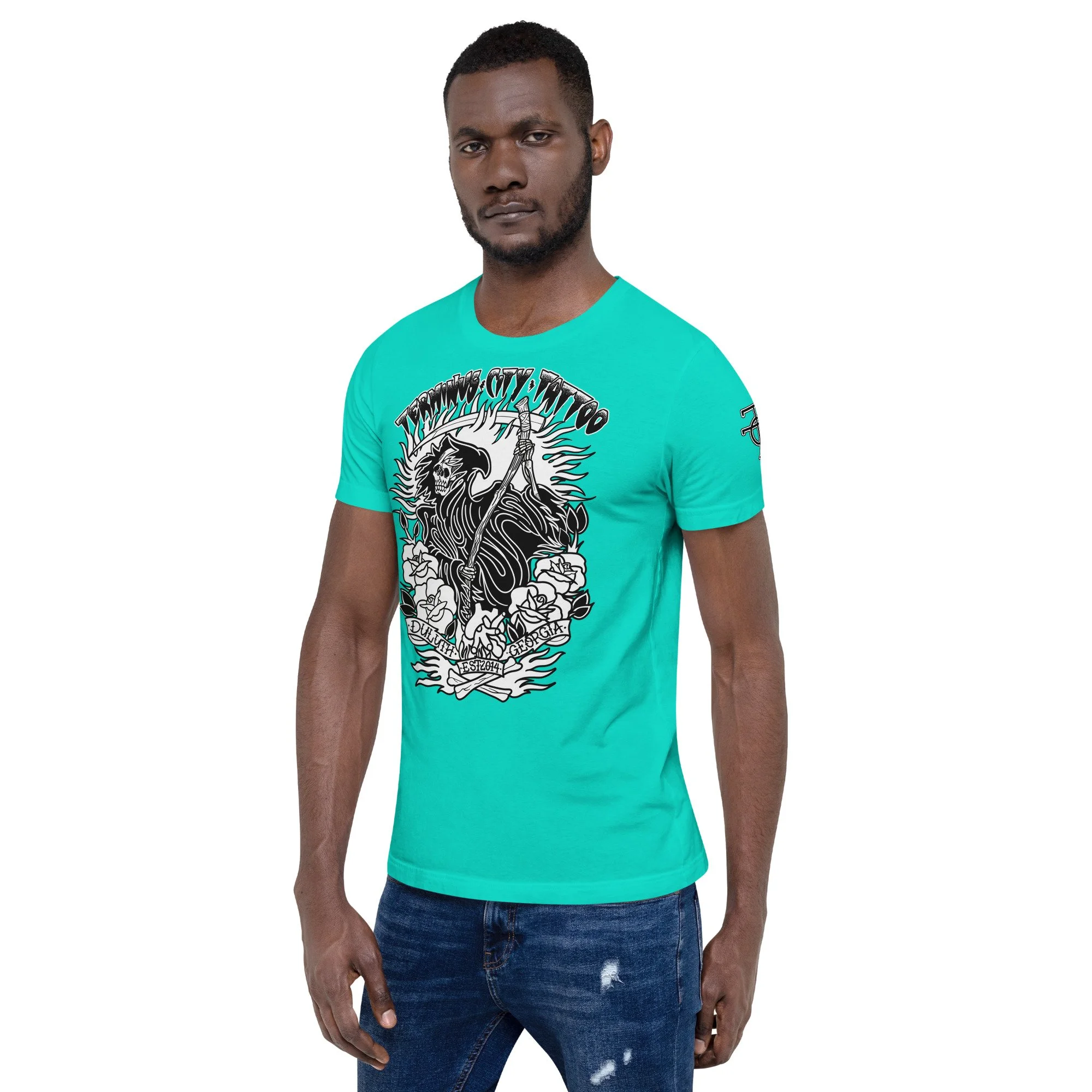 unisex-staple-t-shirt-teal-left-front-67c104b9159b7.jpg