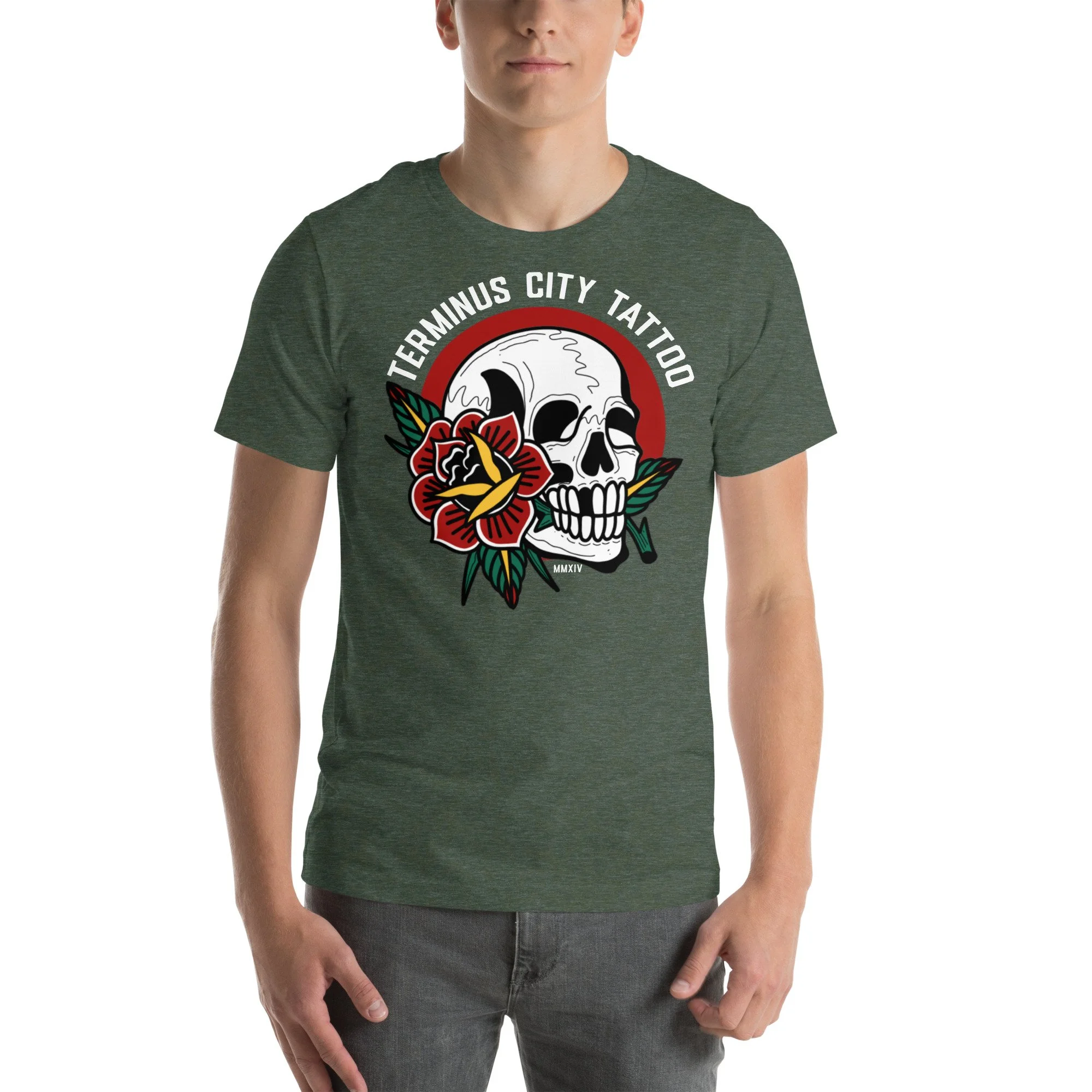 unisex-staple-t-shirt-heather-forest-front-67c134a1c78b0.jpg