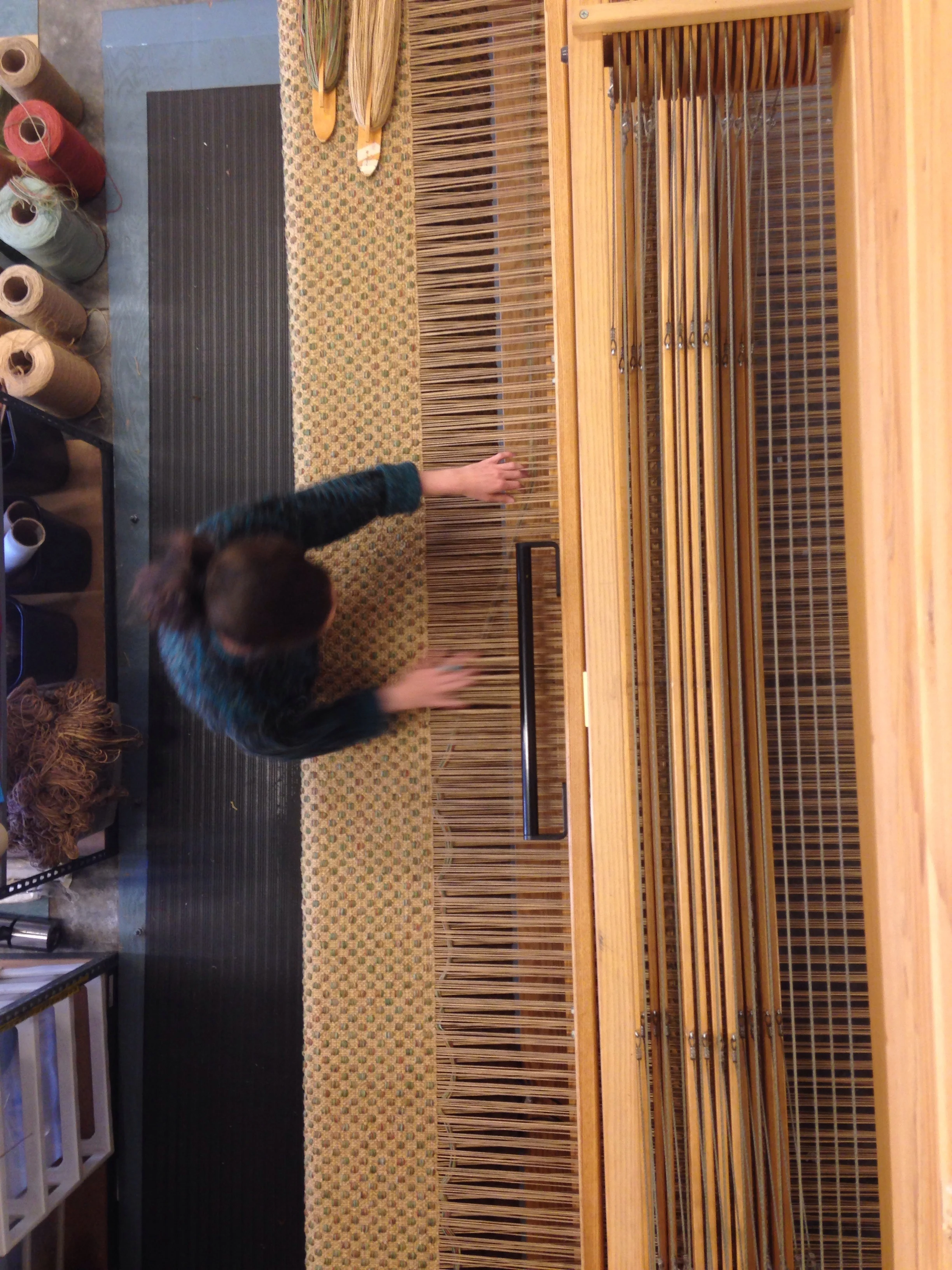Meg weaving. True North Textiles.