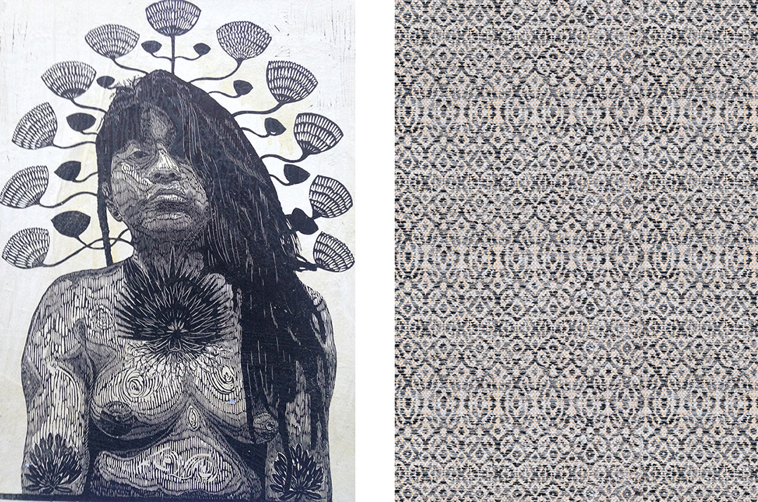 Street Art Oaxaca, Mexico. Darby Charcoal by True North Textiles.