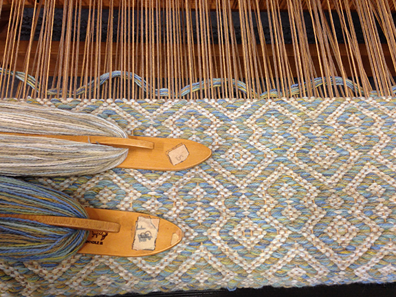 Shadow weave on the loom.
