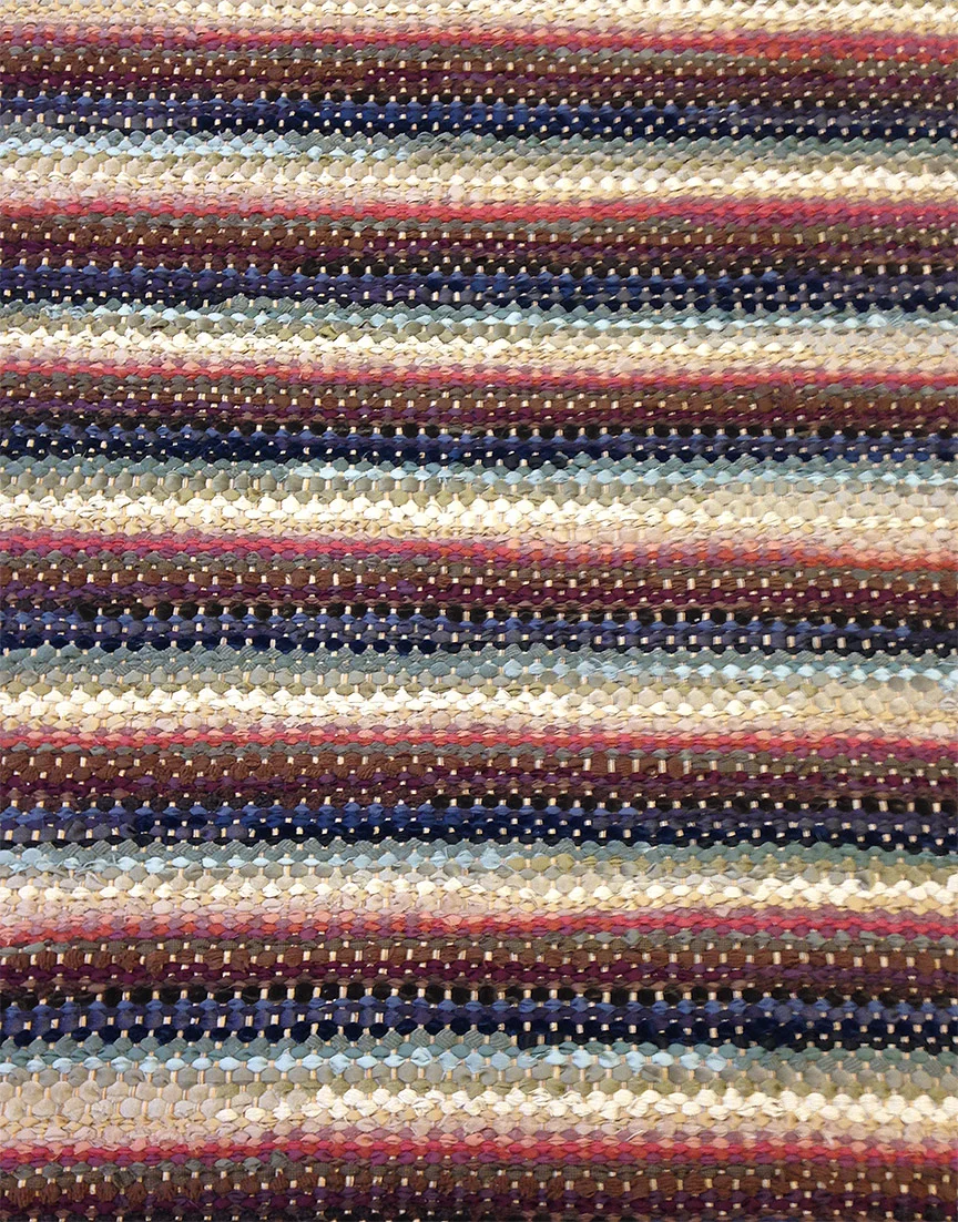 Finished rug is around 5' x 7'.