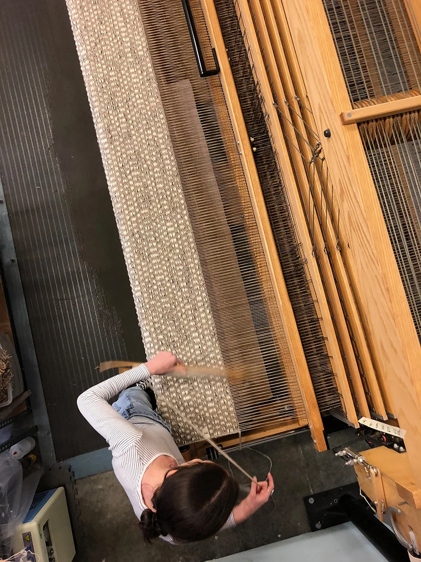 Meg weaving Gibson Taupe