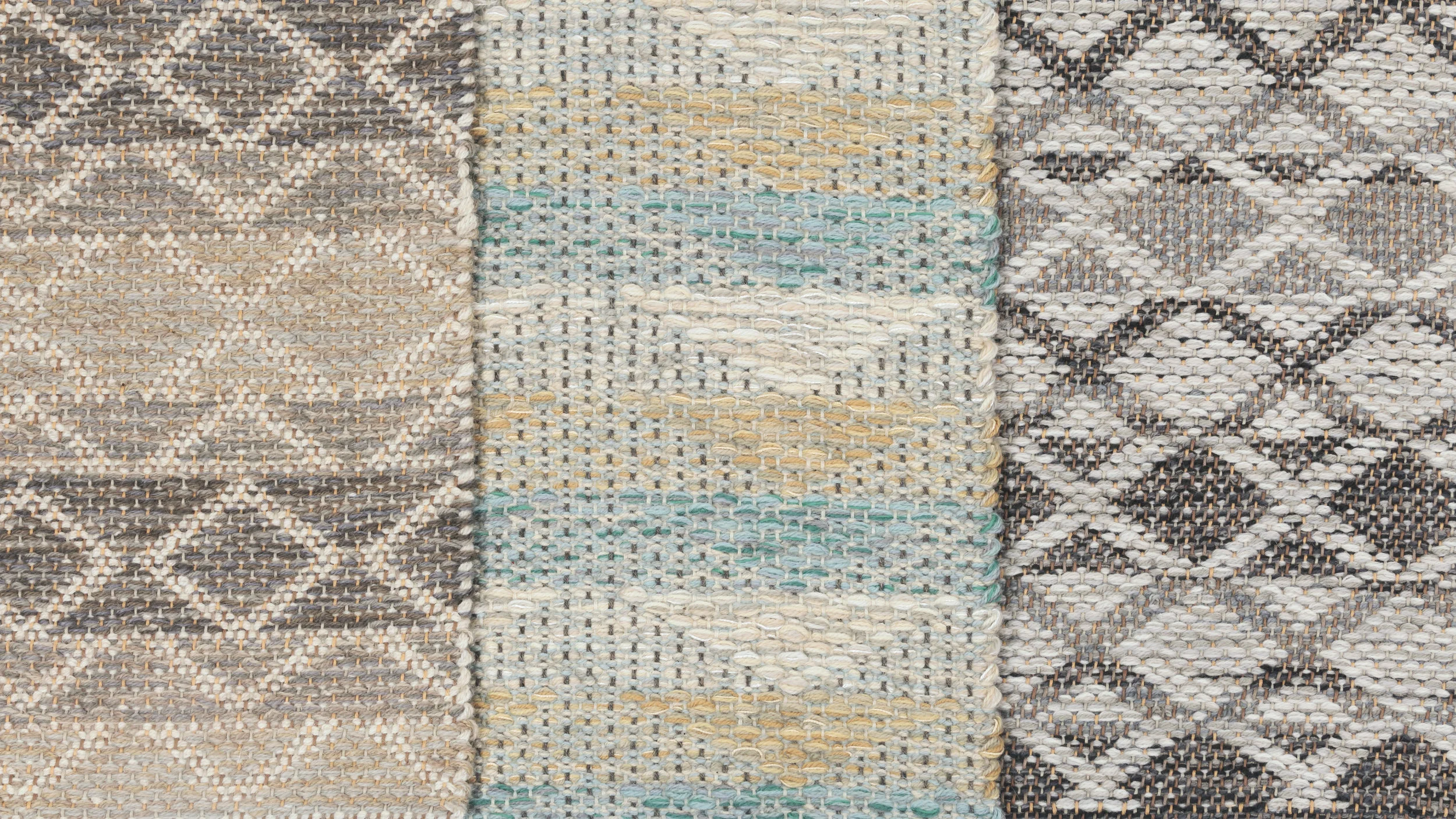 Madison Triangle Taupe, Ocean’s Wake Turquoise and Bases