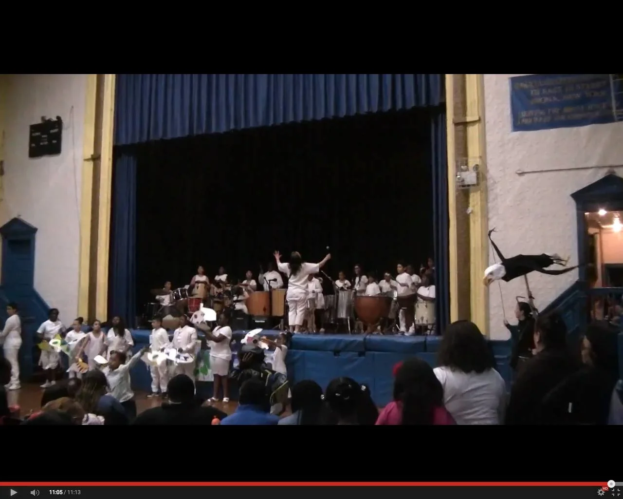Ernie the Eagle flys for Annette Aguilar and ICS151 Drum Club - 2015