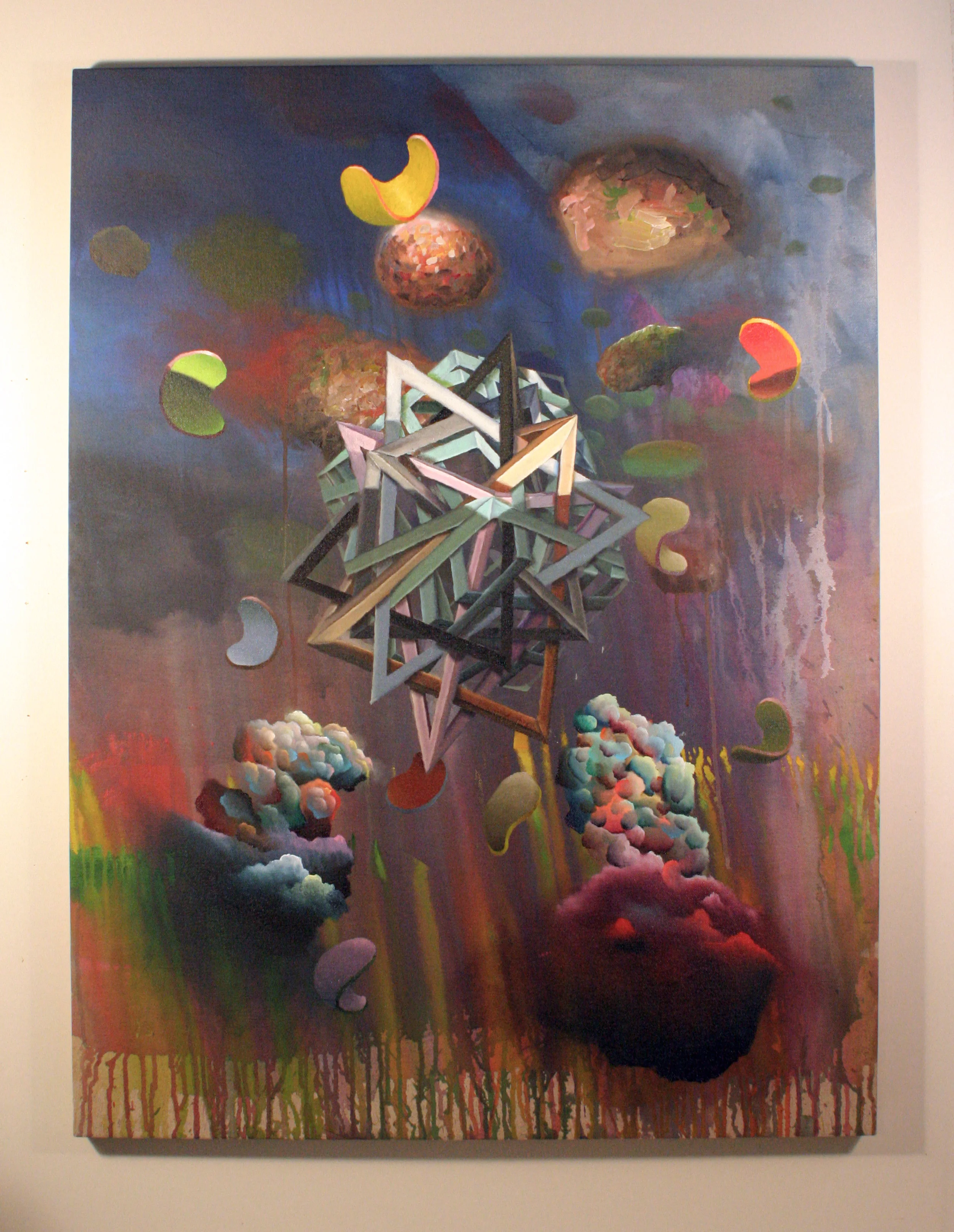 "Vahram" - 3 feet by 4 feet. Acrylic and oil paint on linen.