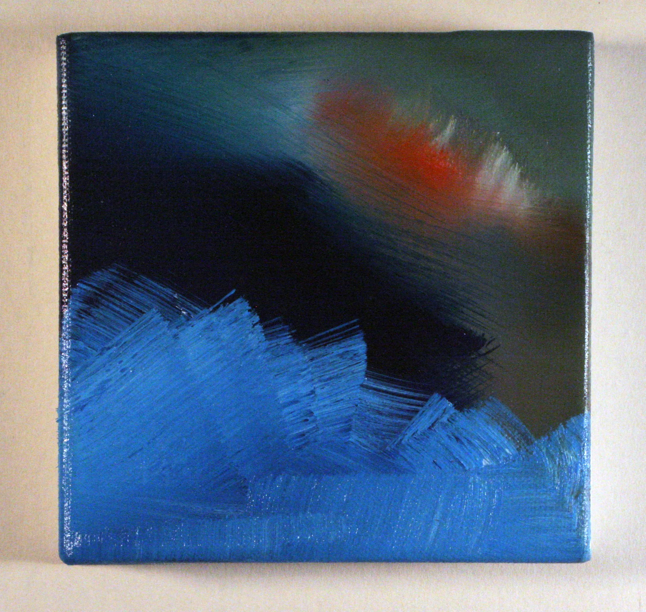 "Warble" 4 x 4 inches, oil on canvas