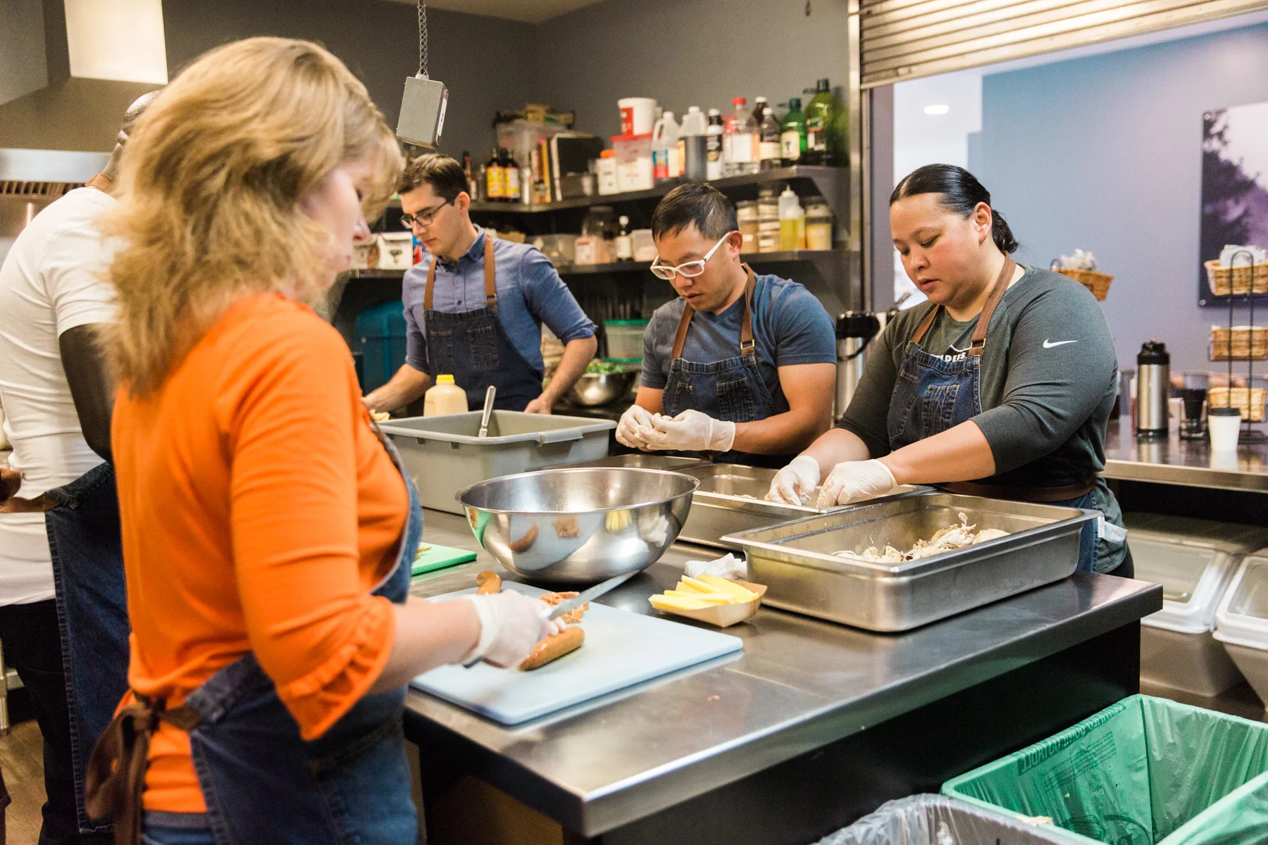Just a few of the volunteers who work hard to prepare breakfast for everyone who attends the 9am service. Lunch is prepared during the 11am service.