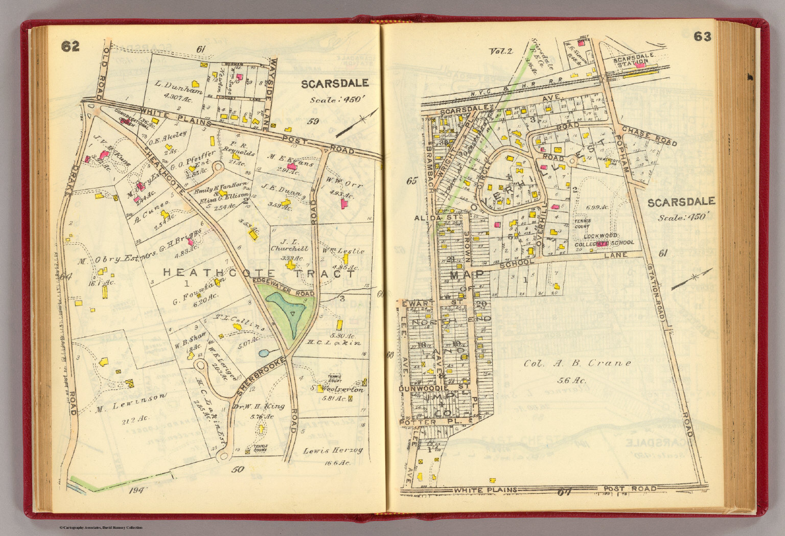 Part of the town of Scarsdale, 1914. See the Rumsey site for other sections.