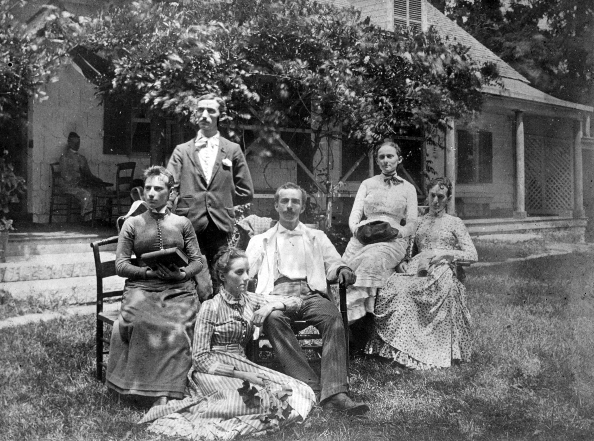 Standing: Alfred Bates. Seated, left to right: Edna Bates, Lucy Bates, John Bates, Anne, Eliza Bates