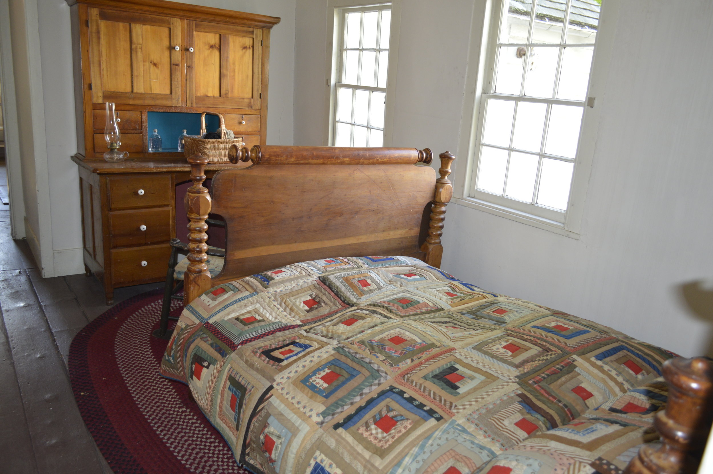 The grandmother’s room is on the first floor. The bed foundation is a made of ropes and the quilt is handmade. (Copy)