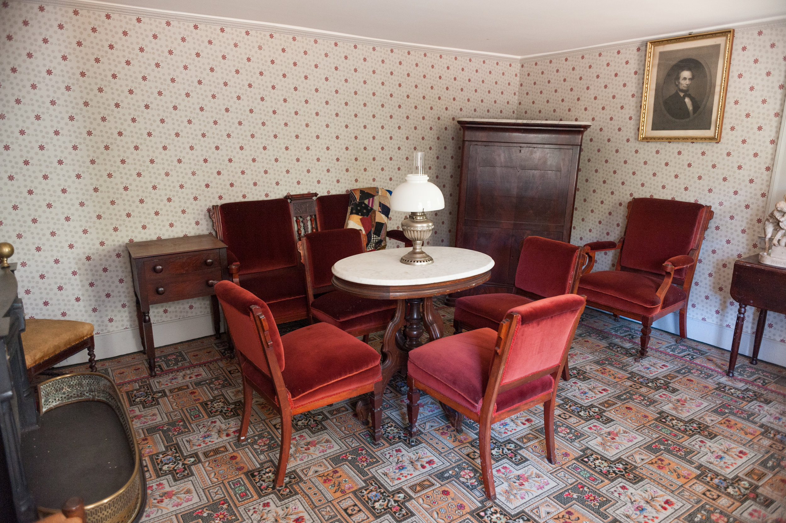 The parlor room was designed with East Lake furniture popular during the Victorian era. (Copy)