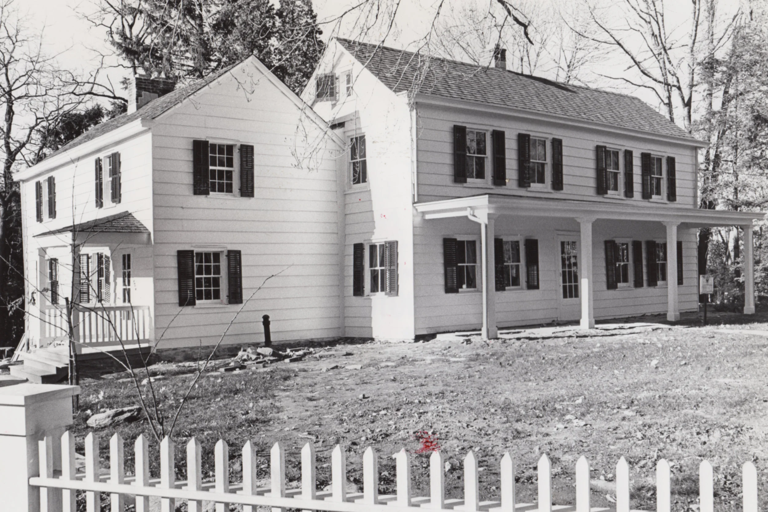 The house in 1977. The exterior restoration was completed in 1980.