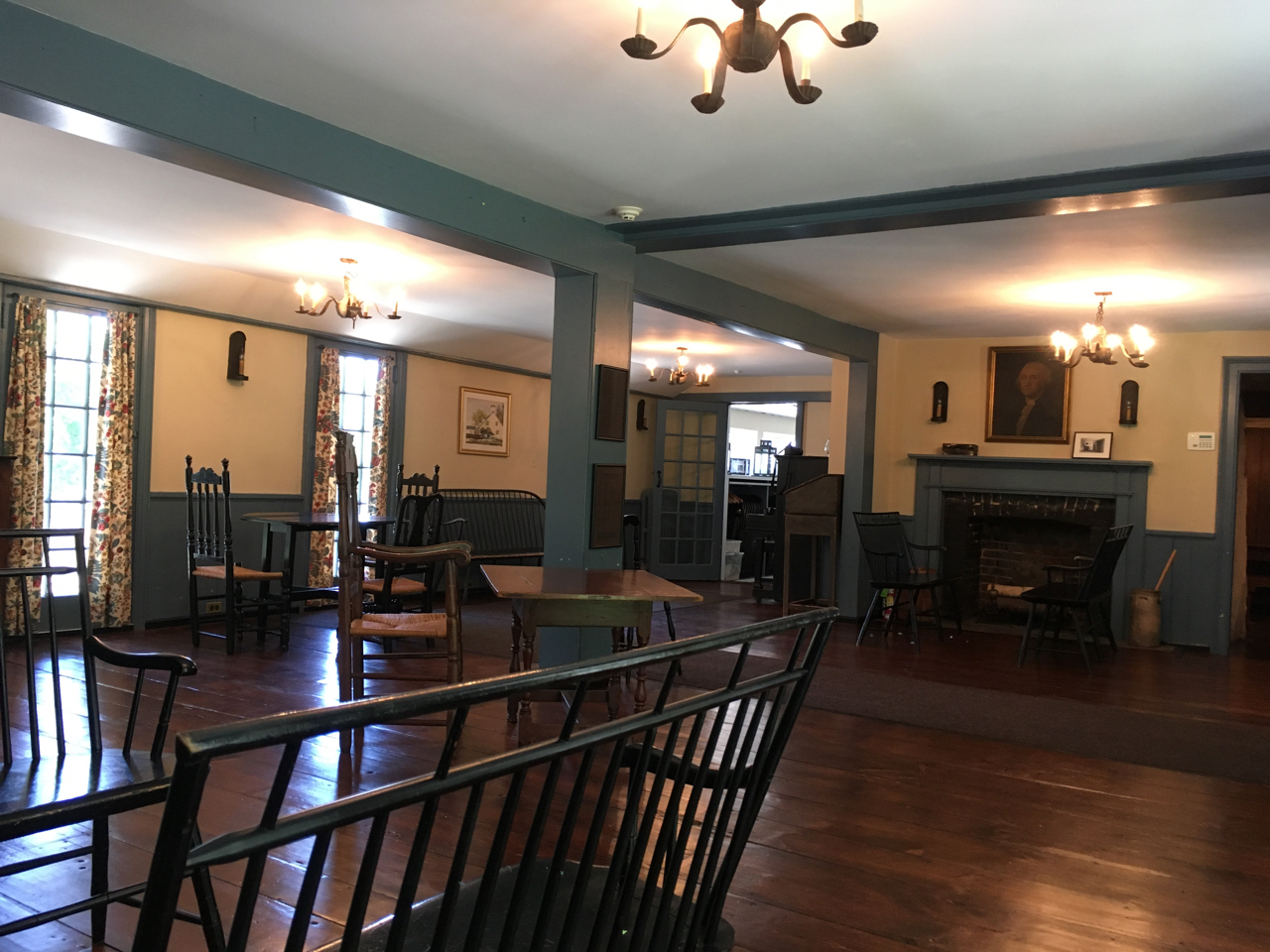 The restored entrance room of the Wayside Cottage.