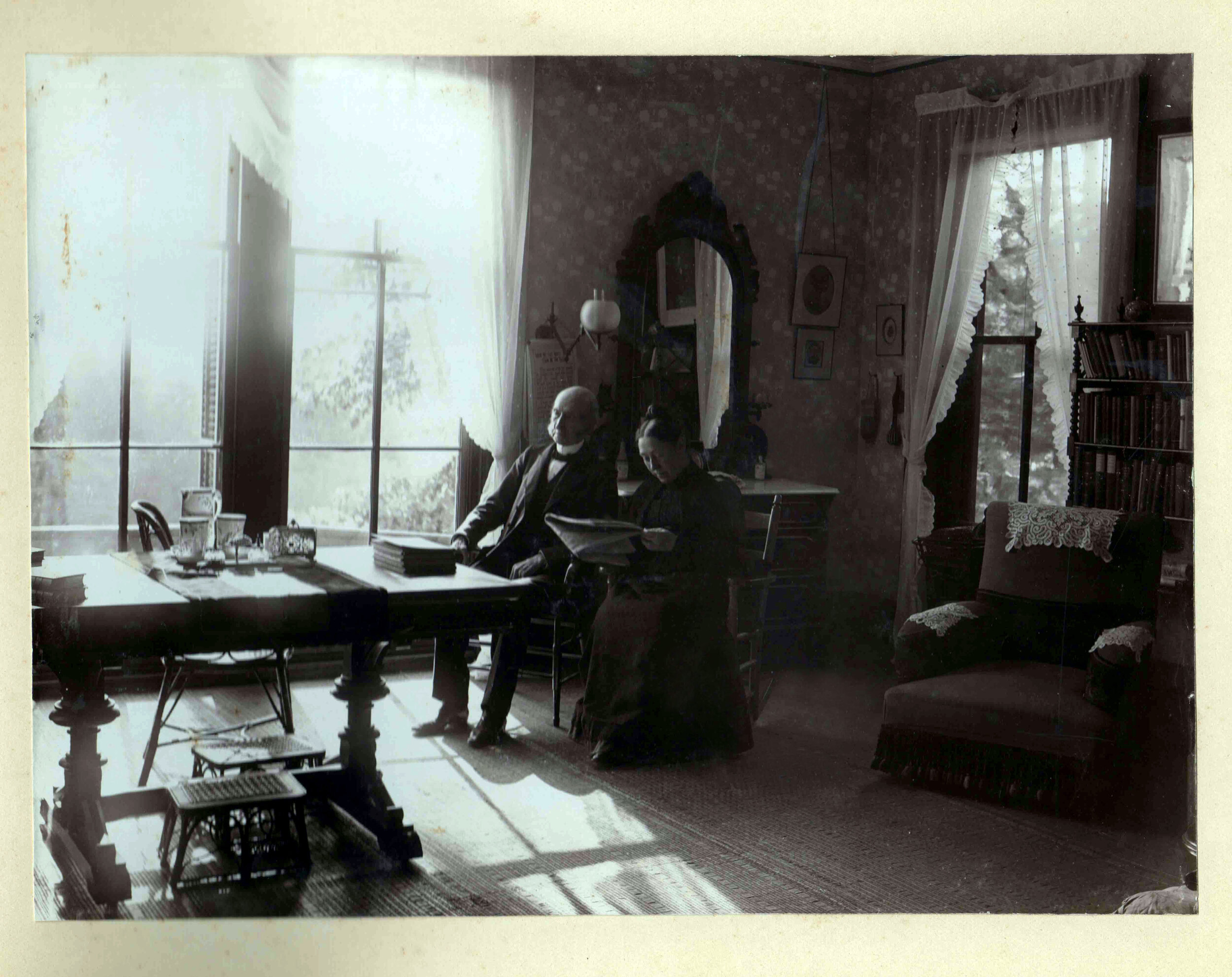 3.	Charles and Emily Butler in the study