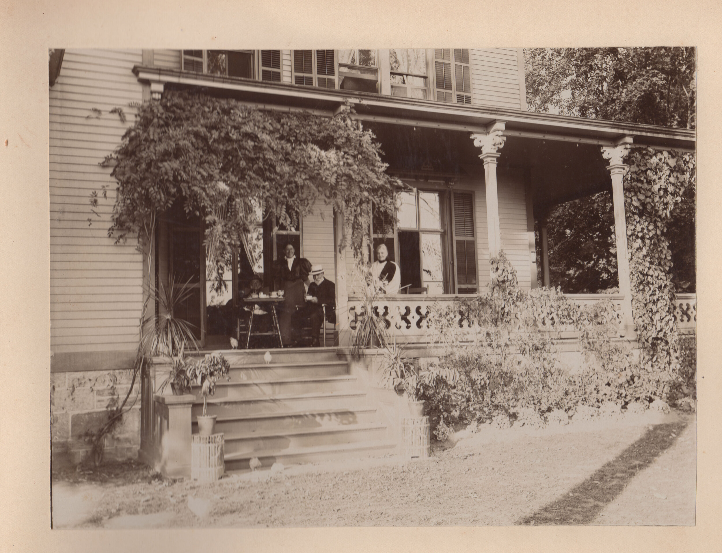 Charles and friends on the porch