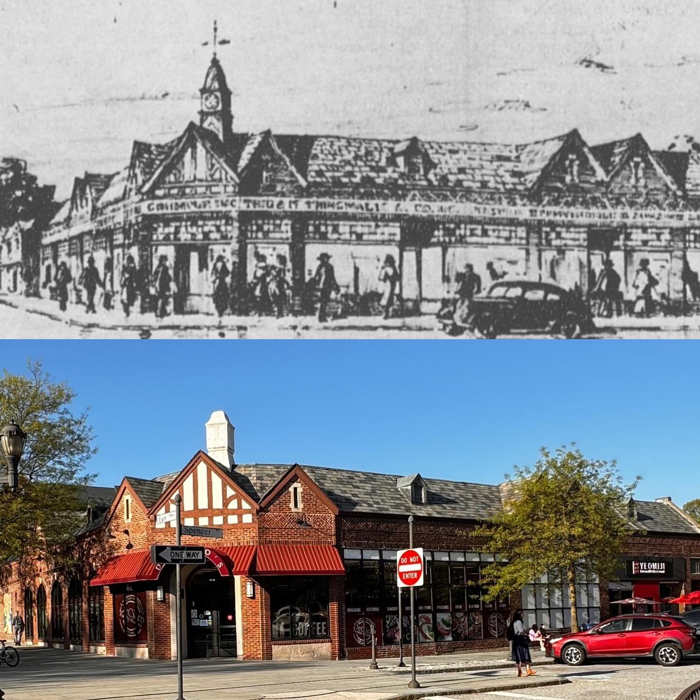 The 1936 plan versus today&rsquo;s corner of East Parkway and Spencer Place. One of the first shops to ever open in this building was @henrysofscarsdale (today on Scarsdale Avenue)! Today&rsquo;s home of  @decicco_family_markets and @yeomijibbq 
 
PS