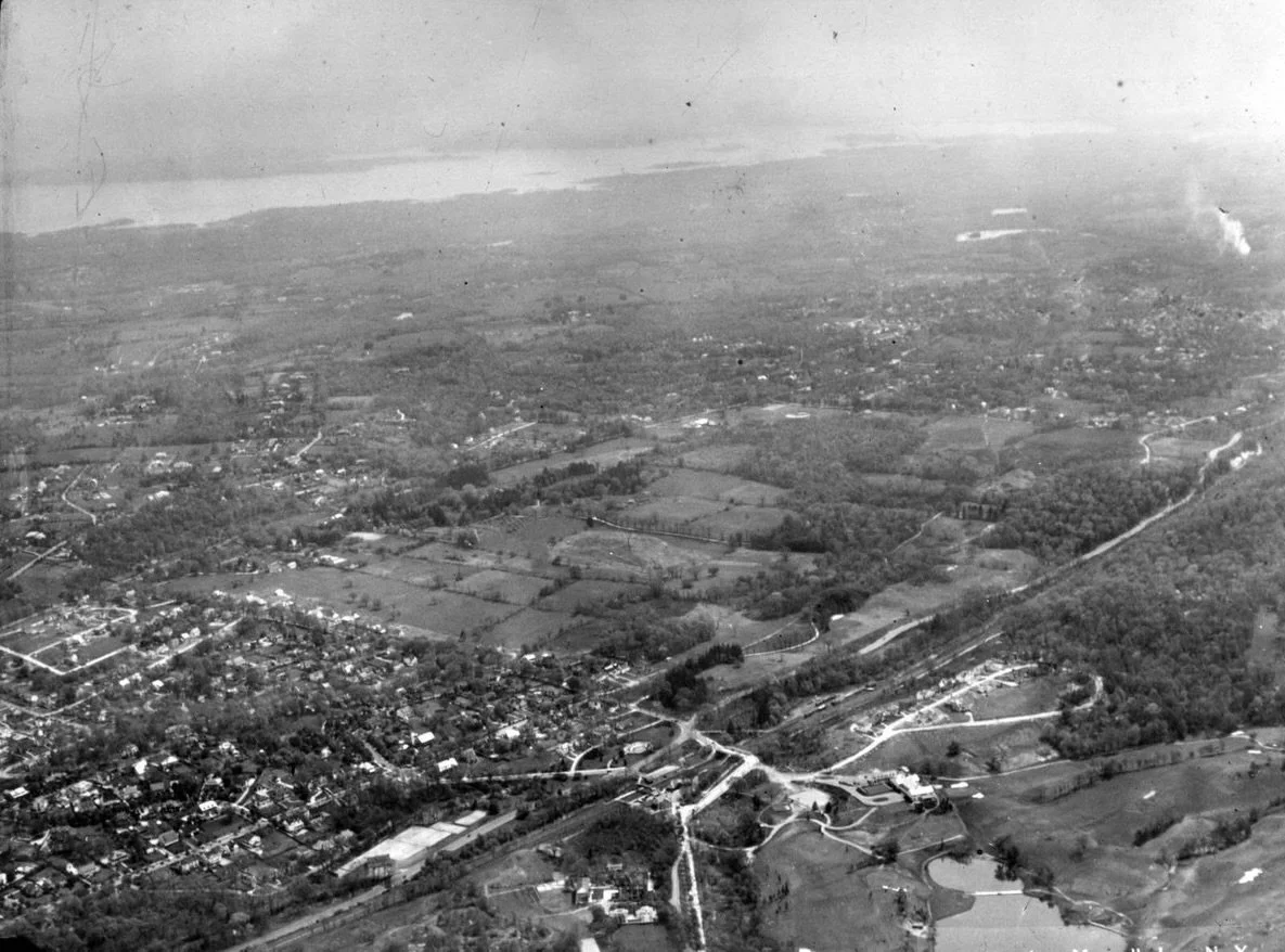 When Fox Meadow really was a meadow. 

This aerial shot captures right before Scarsdale had a big building boom in the late 1920s. With all of the open land in the center of the photo, you can see the outline of Emily Butler&rsquo;s Fox Meadow estate