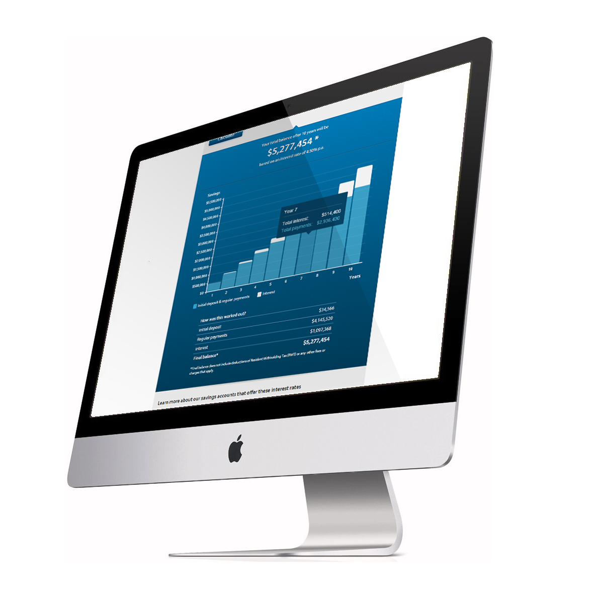 Long term savings calculator