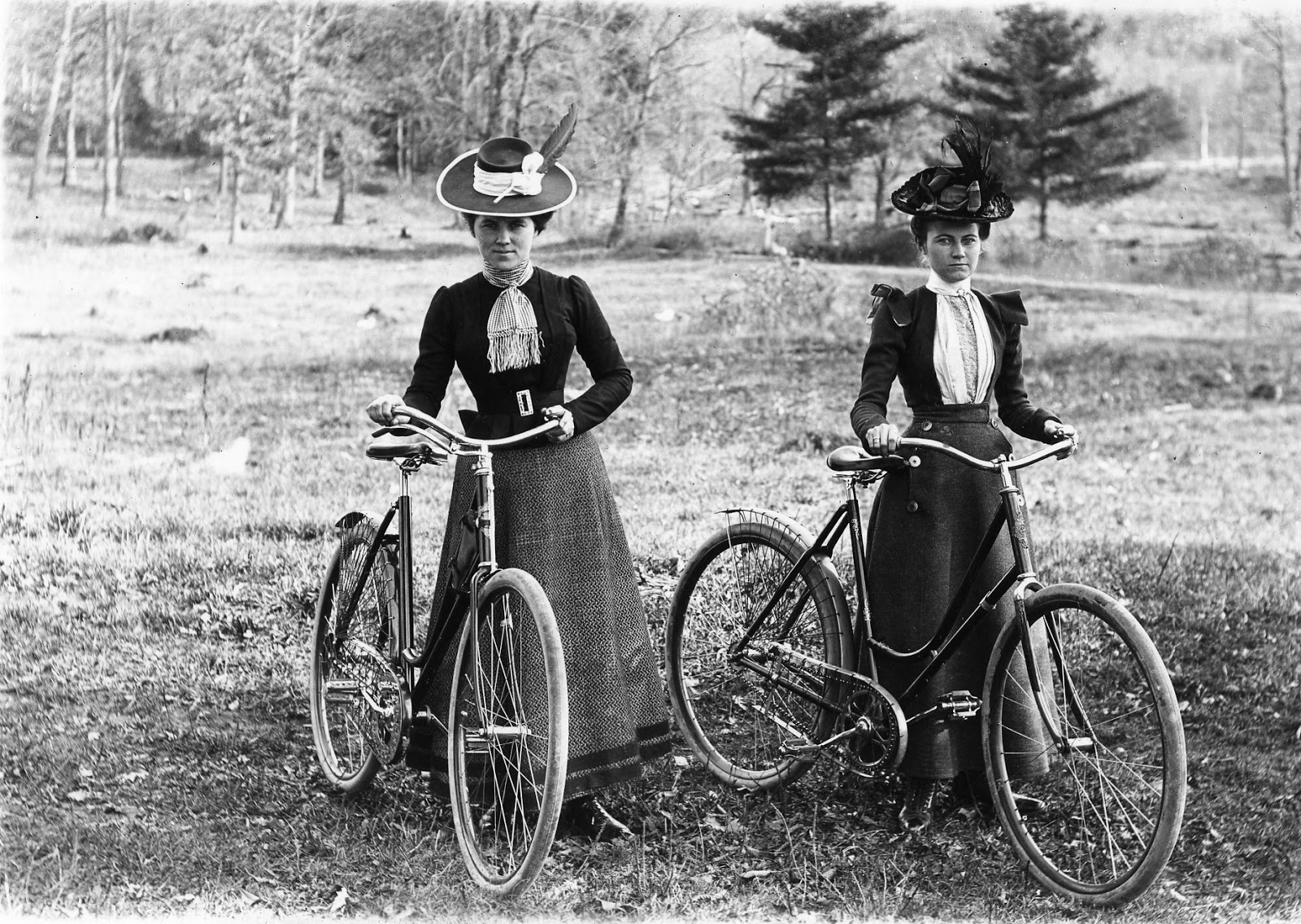 Female Cyclist and their "Safety" bicycle, circa 1900 (Photo courtesy of the Larry Hart Collection