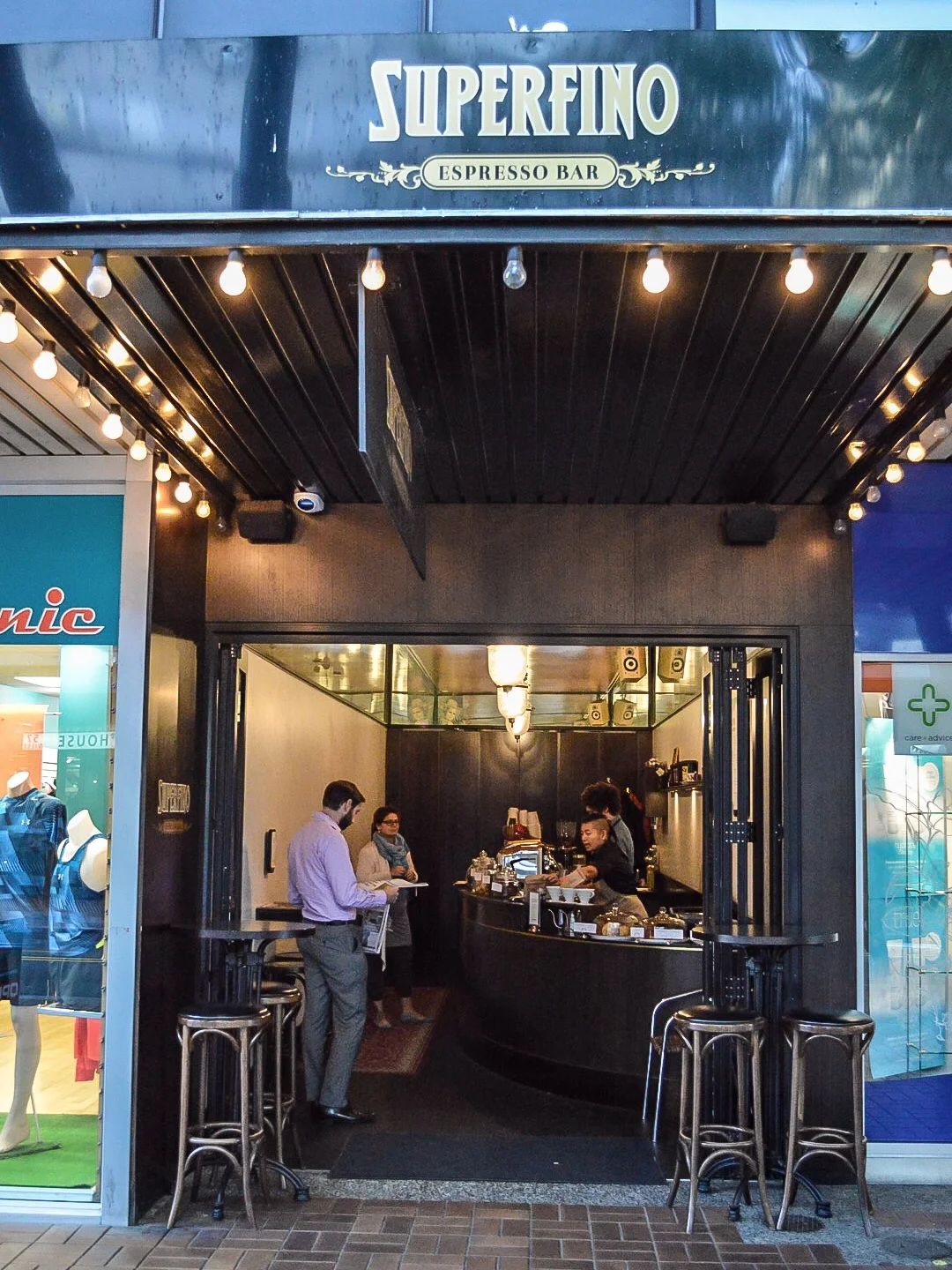 One of the many espresso joints in Central Wellington.