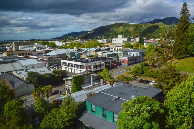 The view from our suite in Nelson, complete with vibrant downtown