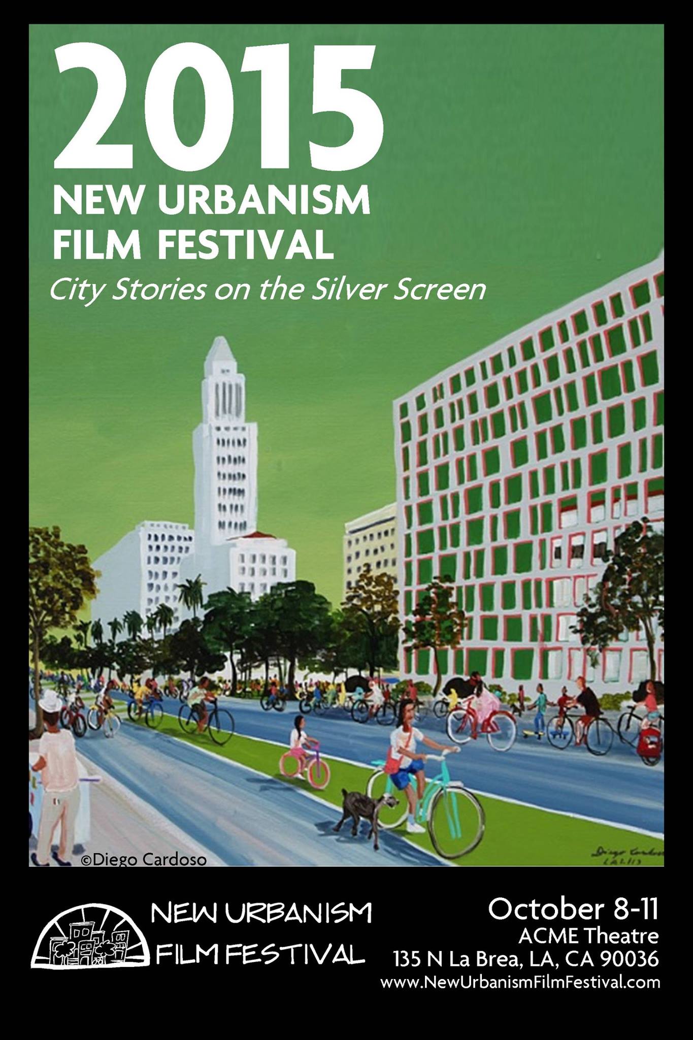 Poster for the 3rd annual New Urbanism Film Festival in Los Angeles, CA.