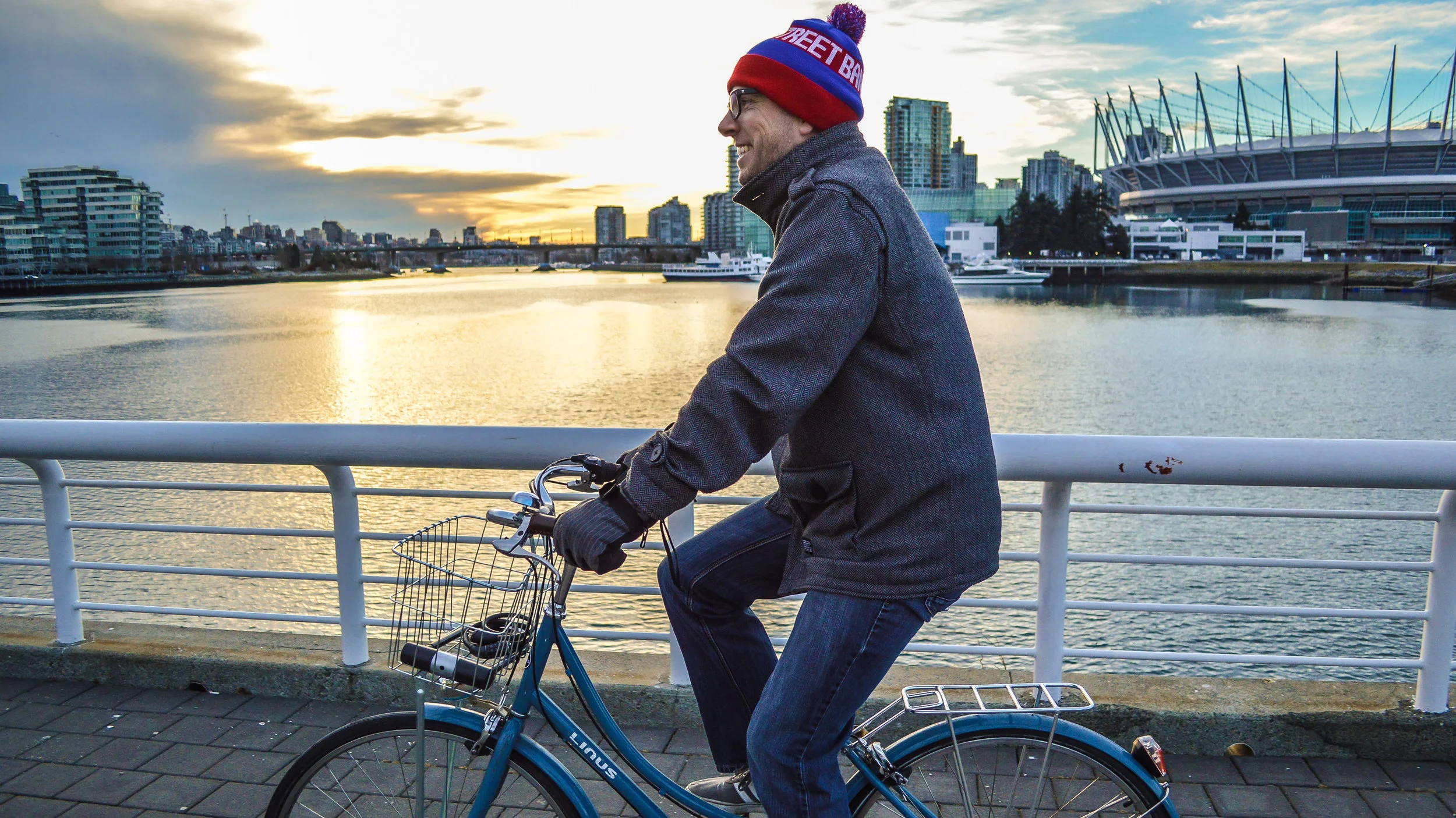 biking without a helmet